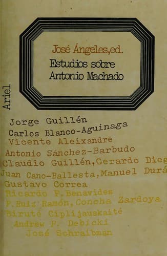 Estudios sobre Antonio Machado