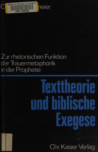 Texttheorie und biblische Exegese