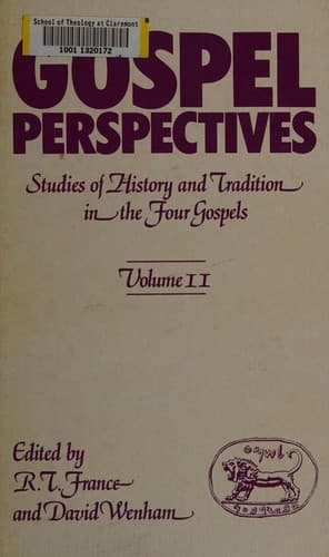 Studies of history and tradition in the four Gospels