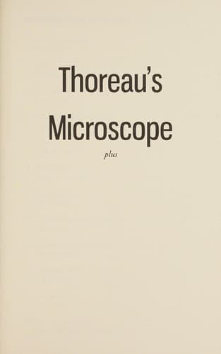 Thoreau's microscope