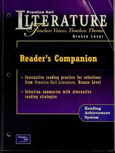 Prentice Hall Literature -- Timeless Voices, Timeless Themes -- Reader's Companion -- Bronze Level
