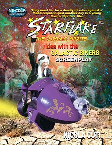 Starflake rides with the Galactic Bikers