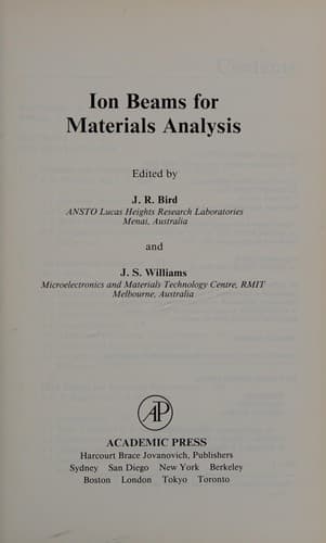 Ion beams for material analysis