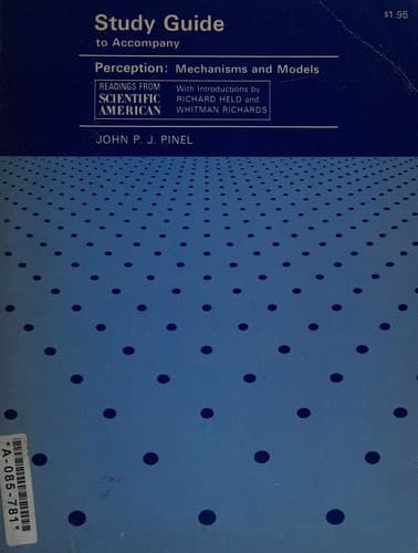 Study guide to accompany Perception : mechanisms and models