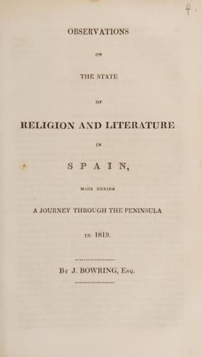 Observations on the state of religion and literature in Spain