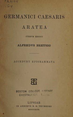Germanici Caesaris Aratea