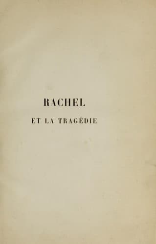 Rachel et la tragédie