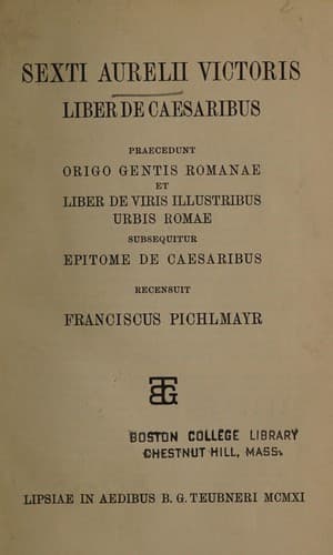 Sexti Aurelii Victoris Liber de Caesaribus