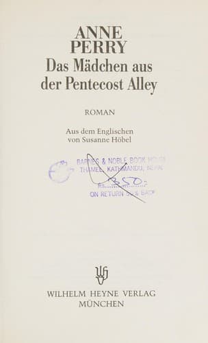 Das Mädchen aus der Pentecost Alley