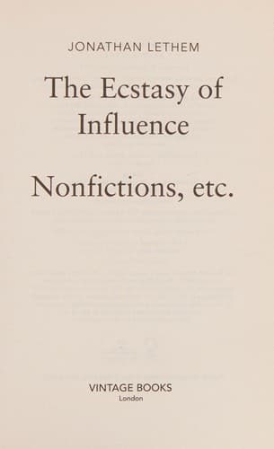 Ecstasy of Influence