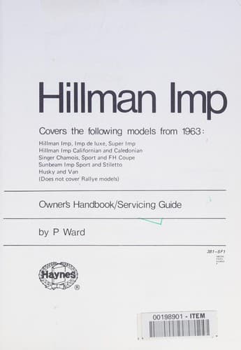 Hillman Imp Owner's Handbook/Servicing Guide