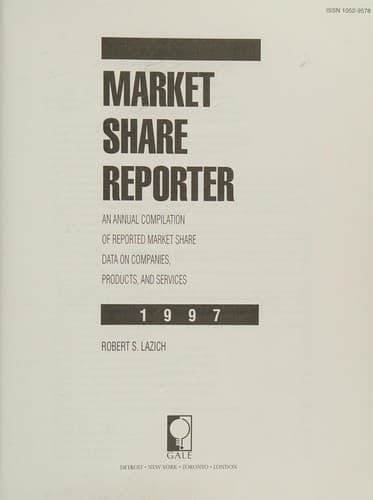 Market Share Reporter 1997