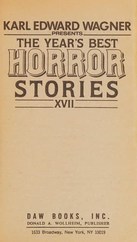 The Years Best Horror Stories