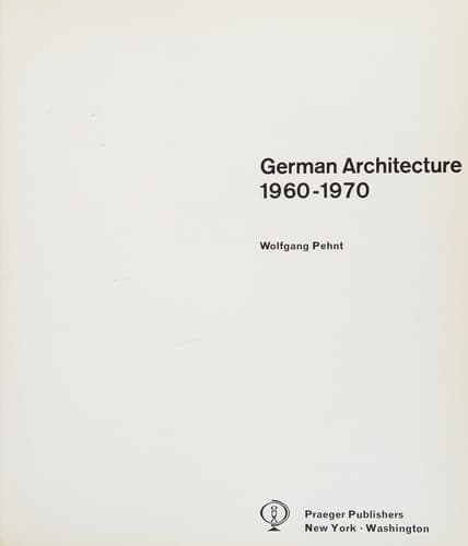 German architecture 1960-1970