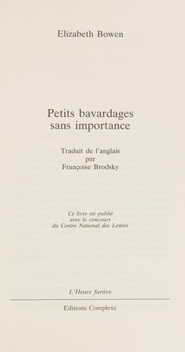 Petits bavardages sans importance