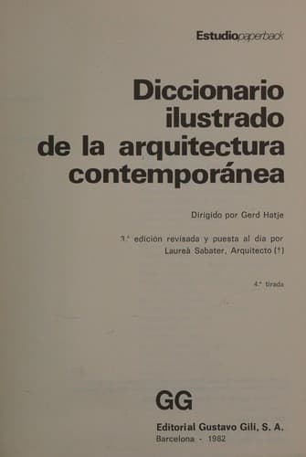 Diccionario Ilustrado de La Arquitectura Contemporanea