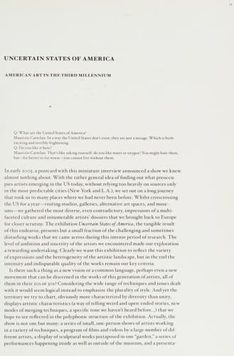 Uncertain states of America