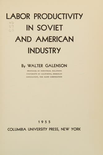 Labor productivity in Soviet and American industry