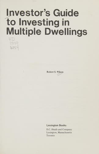 Investor's guide to investing in multiple dwellings