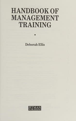 Handbook of management training