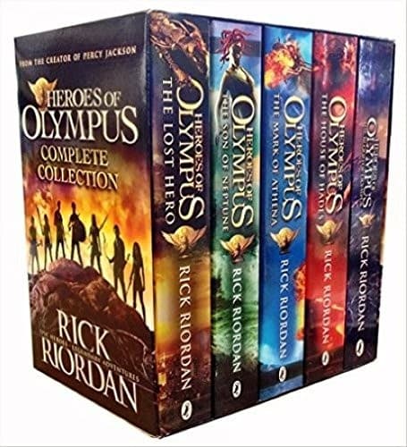 Heroes of Olympus Complete Collection 5 Books Box Set -The Lost Hero/The Son of Neptune/The Mark of Athena/The Blood of Olympus by Rick Riordan