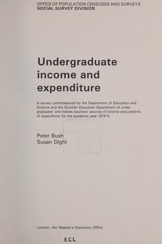 Undergraduate income and expenditure