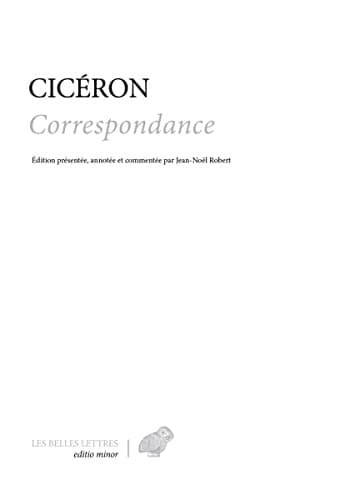 Ciceron, Correspondance