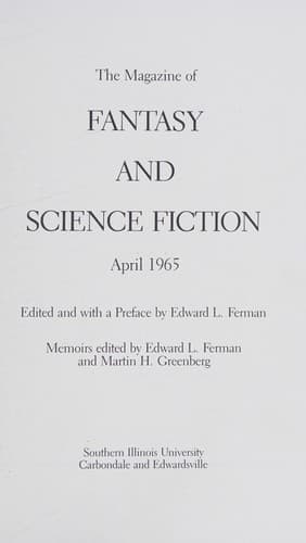 The Magazine of fantasy and science fiction, April 1965