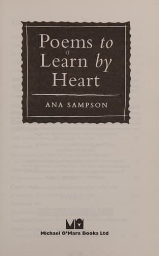 Poems to Learn by Heart