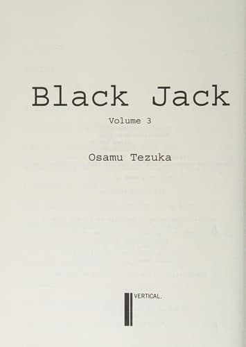 Black Jack Volume 3, Special Edition
