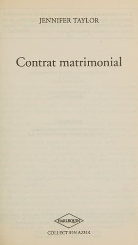 Contrat Matrimonial