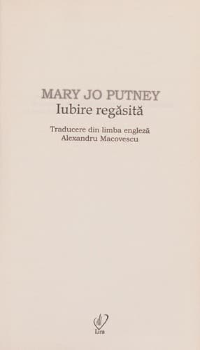Iubire regasita (Romanian Edition)