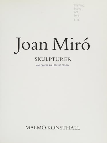 Joan Miro Skulpturer