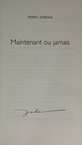 Maintenant ou jamais