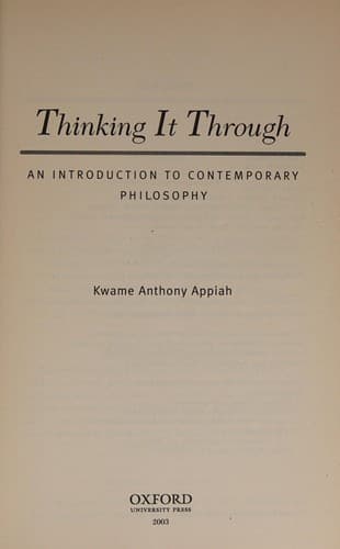 Thinking It Through