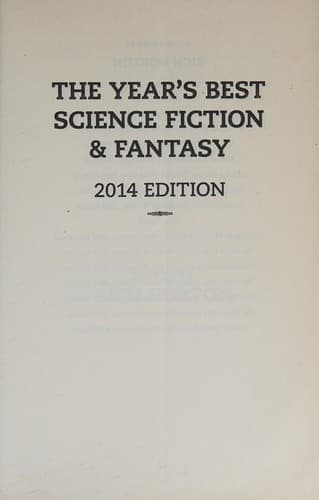 The year's best science fiction & fantasy