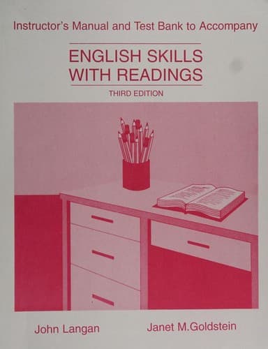 Instructor's Manual and Test Bank to Accompany English Skills with Readings -- third edition