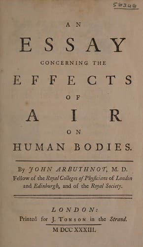 An essay concerning the effects of air on human bodies