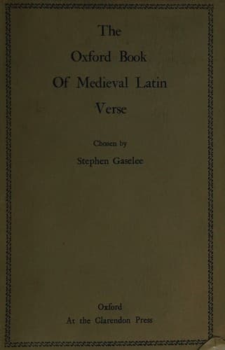 The Oxford book of medieval Latin verse