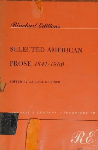 selected American Prose the Realistic Movement 1841 - 1900