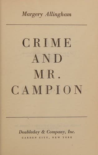 Crime and Mr. Campion