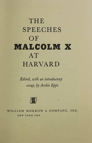 The speeches of Malcolm X at Harvard