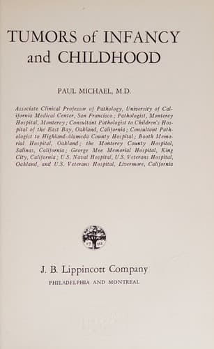 Tumors of Infancy and Childhood
