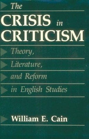 The crisis in criticism