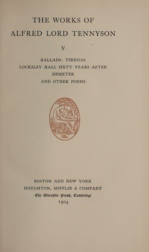The works of Alfred Lord Tennyson