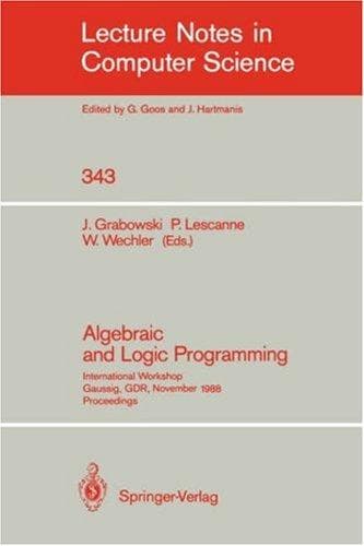 Algebraic and Logic Programming