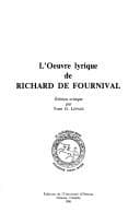 L' œuvre lyrique de Richard de Fournival
