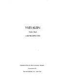 Yves Klein, 1928-1962 ..