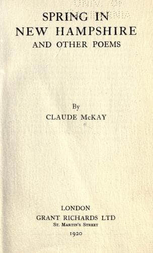 Spring in New Hampshire and other poems