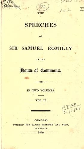 Speeches in the House of Commons